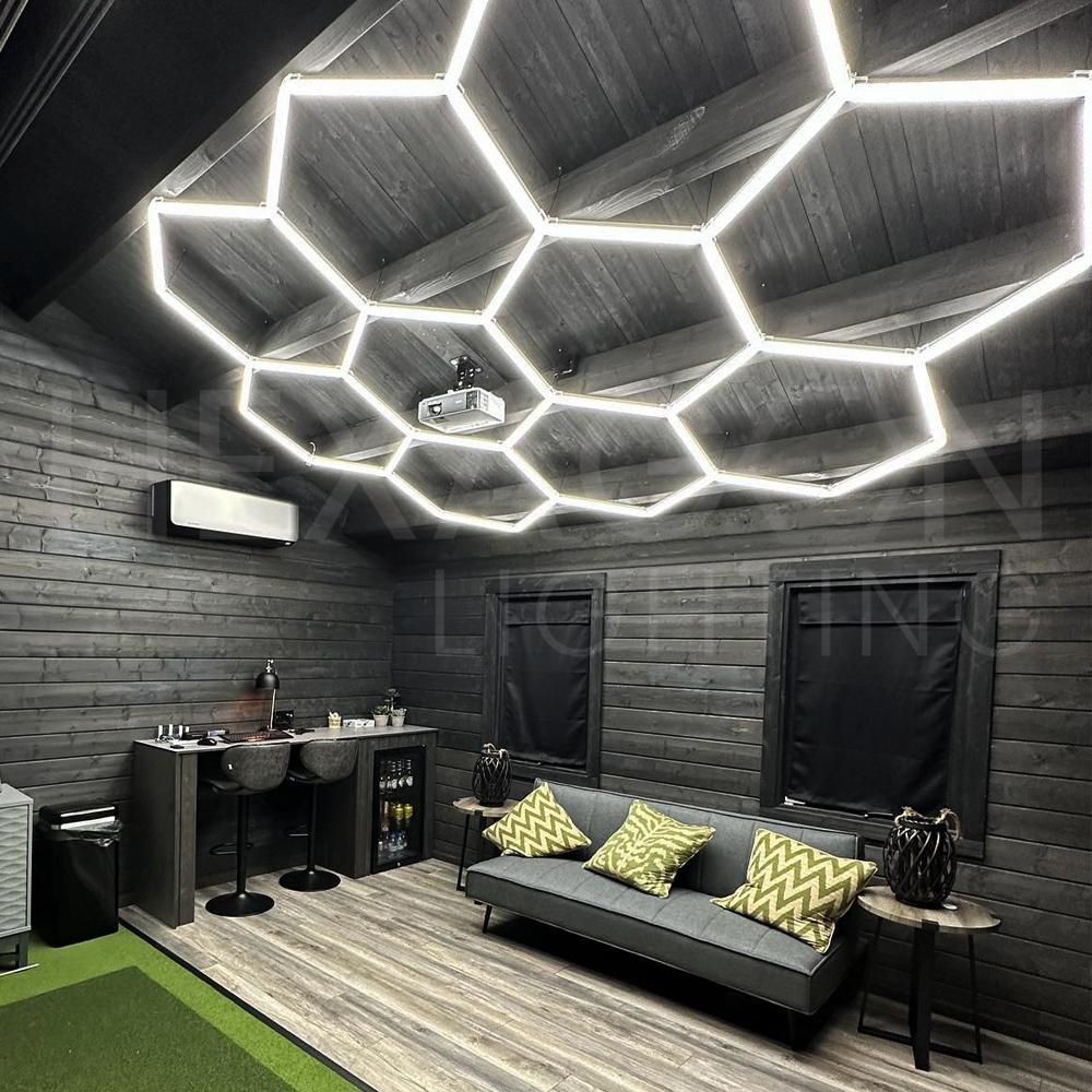 Hexagon LED Loftlys – Modulært Sekskantet Design, 6500K Klar Hvid | Nordic Light