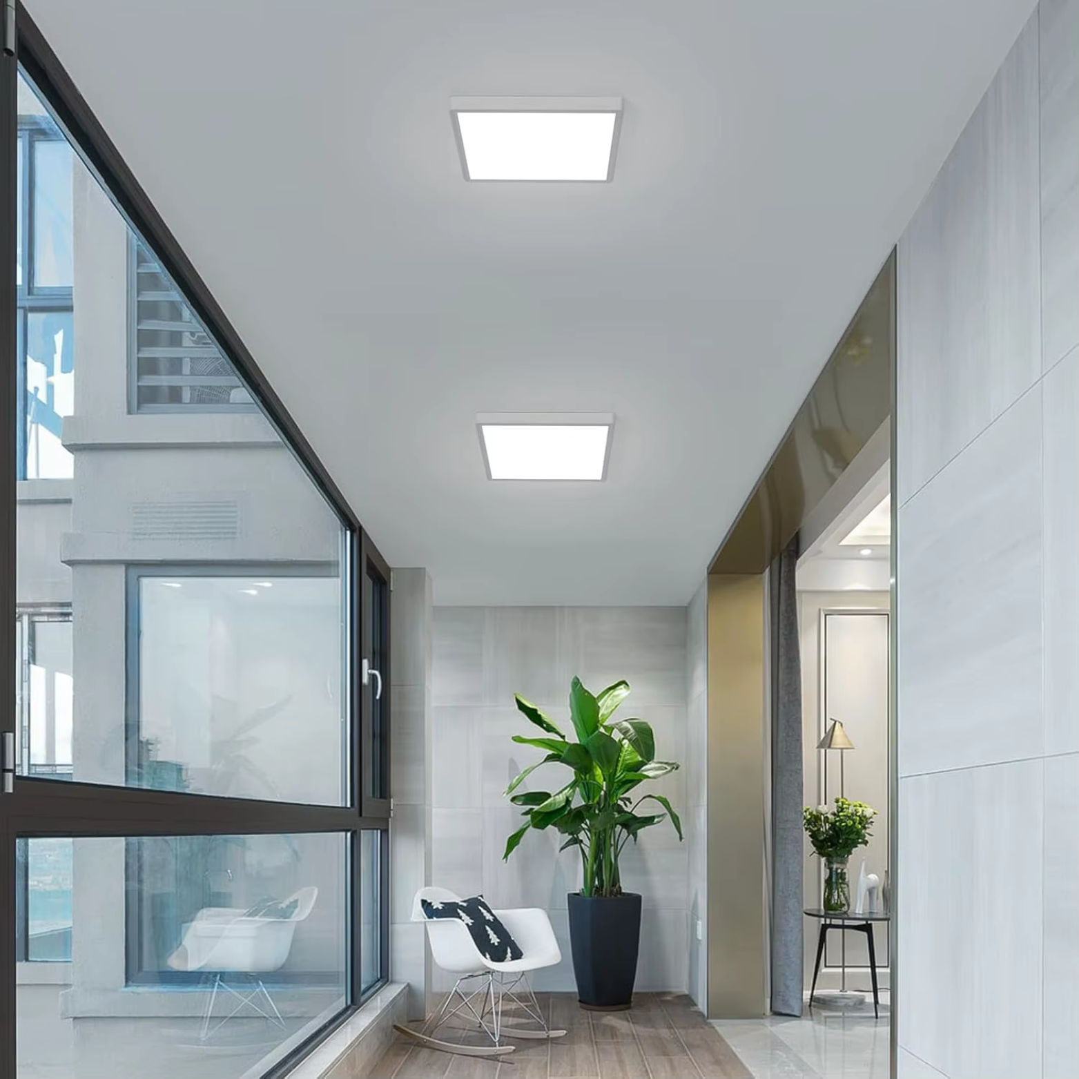 Moderne LED Loftpanel 24W – 30 cm – Justerbar Lysfarve – Med Halo-baglys