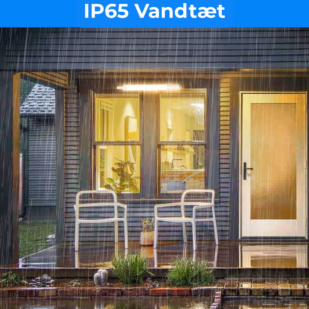 Vandtæt LED Lysrør 60 cm – 3 Farvetemperaturer – Garage, Bad & Værksted