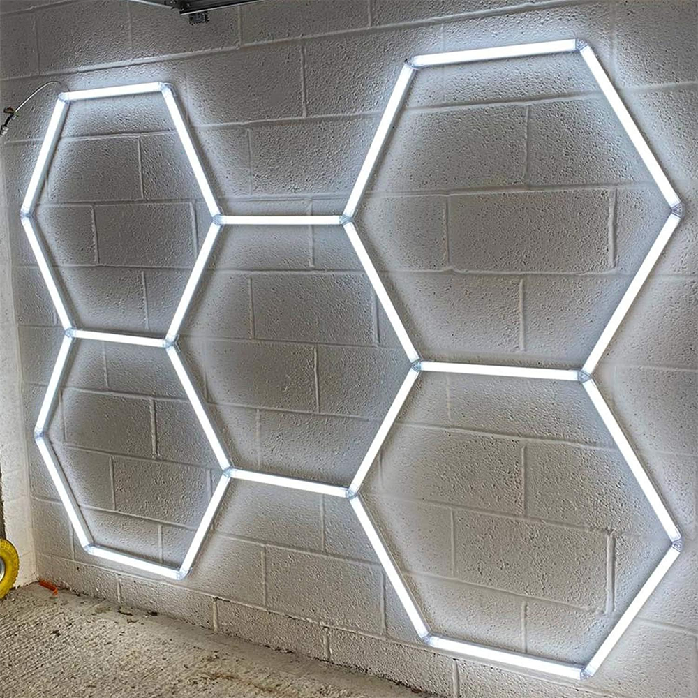 Hexagon LED Loftlys – Modulært Sekskantet Design, 6500K Klar Hvid | Nordic Light